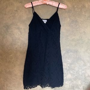 Vintage 90s Accomplice Black Lace Slip Dress